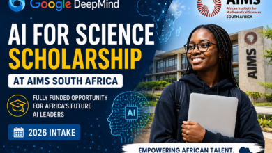 Google DeepMind AI for Science Scholarship at AIMS South Africa 2026: Fully Funded Opportunity for Africa’s Future AI Leaders
